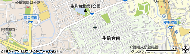 奈良県生駒市生駒台南178周辺の地図