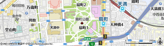 扇町公園周辺の地図