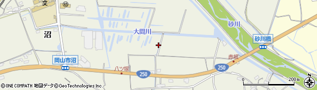 岡山県岡山市東区沼周辺の地図