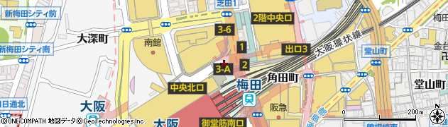 大阪梅田周辺の地図
