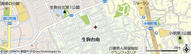奈良県生駒市生駒台南81周辺の地図