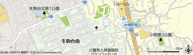 奈良県生駒市生駒台南57周辺の地図