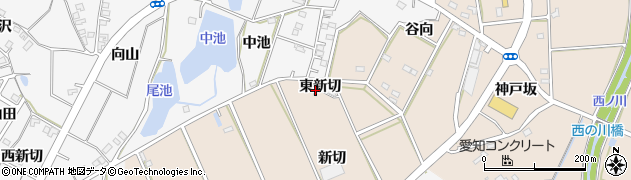 愛知県豊橋市野依町（東新切）周辺の地図