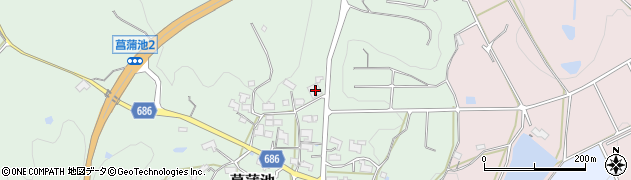 三重県伊賀市菖蒲池1582周辺の地図