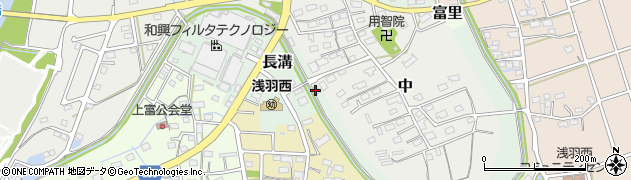 西浅羽簡易郵便局周辺の地図