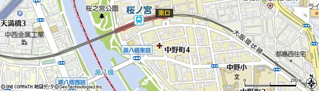 鍵の３６５日救急車中野町周辺の地図