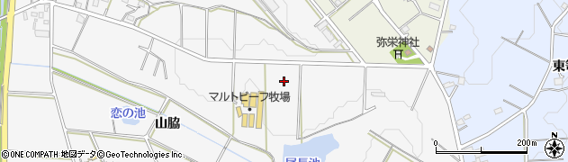 愛知県豊橋市細谷町（東山）周辺の地図