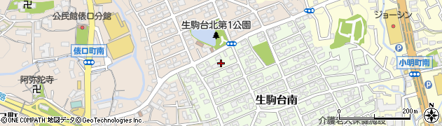 奈良県生駒市生駒台南166周辺の地図