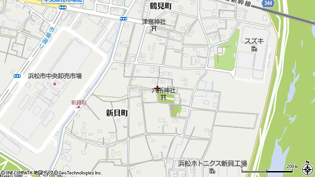 〒435-0023 静岡県浜松市中央区新貝町の地図