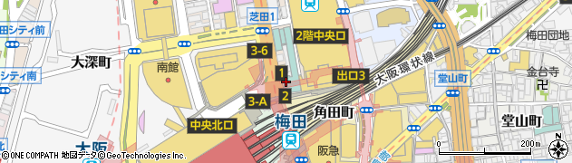 ブックファースト梅田２階店周辺の地図