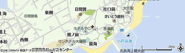 愛知県南知多町（知多郡）日間賀島（上林）周辺の地図