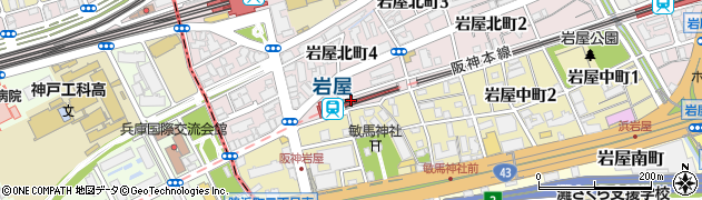 岩屋駅周辺の地図