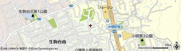 奈良県生駒市生駒台南1周辺の地図