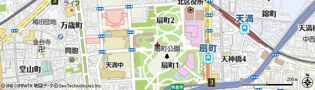 大阪府大阪市北区扇町周辺の地図