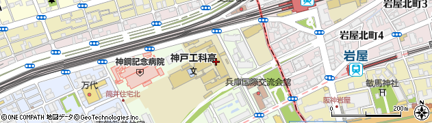 神戸市立科学技術高等学校周辺の地図