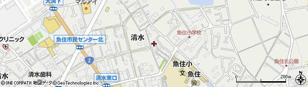 兵庫県明石市魚住町清水542周辺の地図