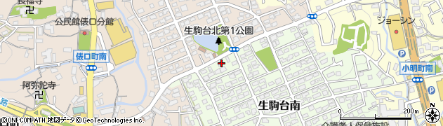 奈良県生駒市生駒台南158周辺の地図