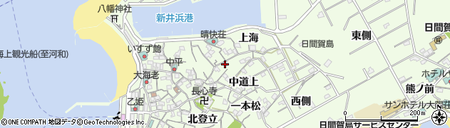 愛知県知多郡南知多町日間賀島中道下周辺の地図
