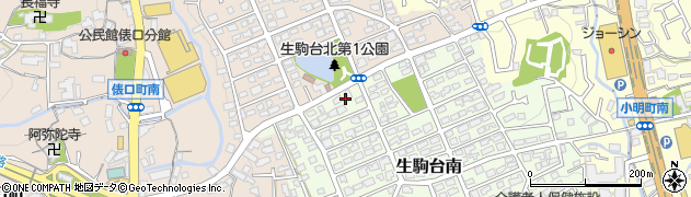 奈良県生駒市生駒台南157周辺の地図