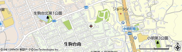 奈良県生駒市生駒台南75周辺の地図