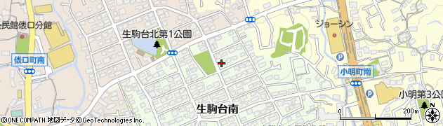 奈良県生駒市生駒台南101周辺の地図
