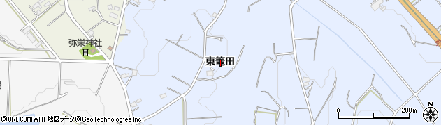 愛知県豊橋市東細谷町東篭田周辺の地図