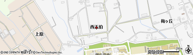 愛知県豊橋市天伯町（西天伯）周辺の地図