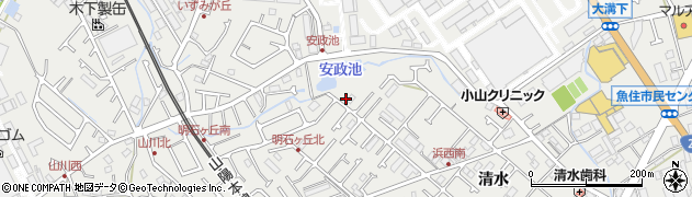 兵庫県明石市魚住町清水249周辺の地図