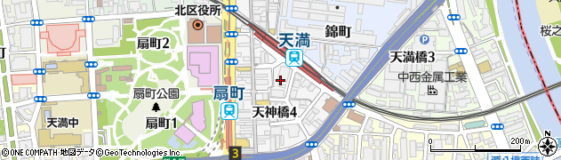 大阪市立　天満駅有料自転車駐車場周辺の地図