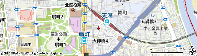 天神橋筋四番街商店街振興組合周辺の地図