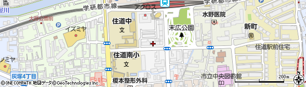 大阪府大東市末広町3周辺の地図