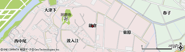 愛知県豊橋市老津町（鎌倉）周辺の地図