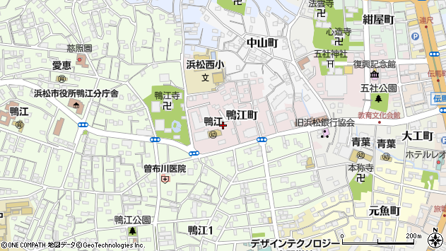 〒432-8024 静岡県浜松市中央区鴨江町の地図