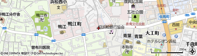 浜松鴨江郵便局周辺の地図