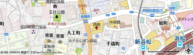 浜松市役所　中区役所中区内その他施設ザザシティ駐車場周辺の地図