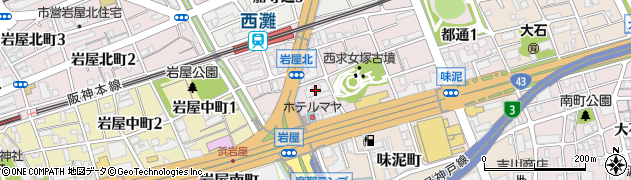 兵庫県神戸市灘区都通4丁目周辺の地図