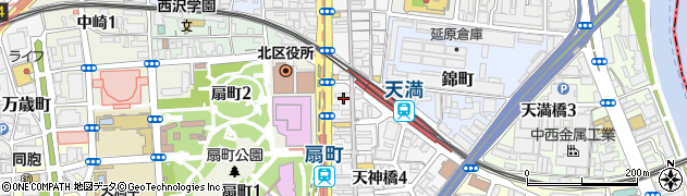 ガクブチの大和大阪天神橋筋本店周辺の地図