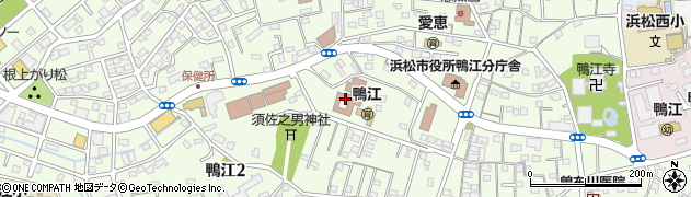静岡県浜松市中央区鴨江周辺の地図