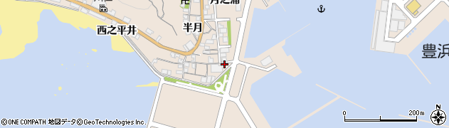 愛知県知多郡南知多町豊浜半月114周辺の地図