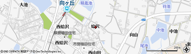愛知県豊橋市植田町蛤沢周辺の地図