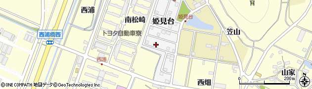 愛知県田原市姫見台121周辺の地図