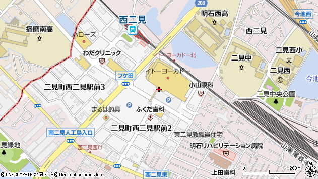 〒674-0095 兵庫県明石市二見町西二見駅前の地図