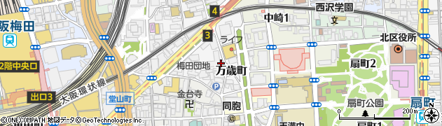 大阪府大阪市北区万歳町周辺の地図