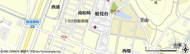愛知県田原市姫見台122周辺の地図