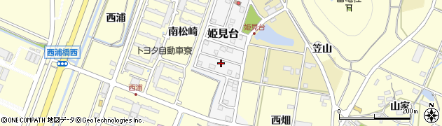 愛知県田原市姫見台108周辺の地図