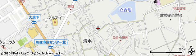 兵庫県明石市魚住町清水515周辺の地図