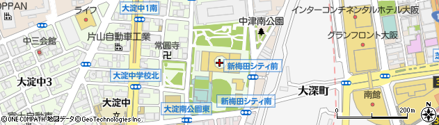 梅田スカイビル周辺の地図