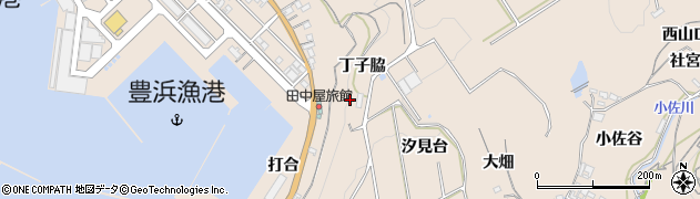 愛知県南知多町（知多郡）豊浜（丁子脇）周辺の地図