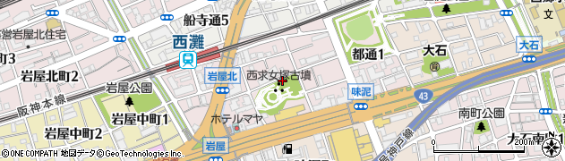 兵庫県神戸市灘区都通周辺の地図