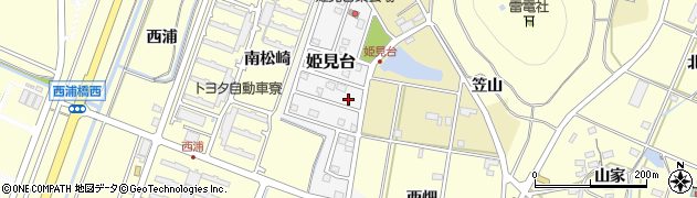 愛知県田原市姫見台96周辺の地図